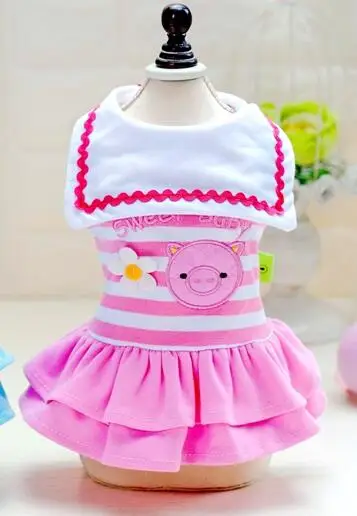 Специальное предложение Новые платья для собак Одежда для щенков Ropa Para Perros матросский стиль и цвет для дизайна юбки для домашних животных аксессуары - Цвет: Розовый