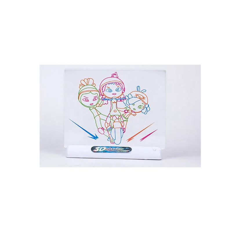 Креативное образование 3D эффект Магия Портативный Sketchpad чертёжные доски с динозаврами космический эффект очки ручки детские игрушки
