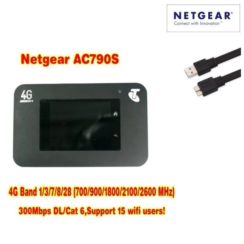 Разблокированный Netgear Aircard 790s (AC790S) 300 Мбит/с 4G Мобильный Wi Fi роутер точки доступа (4G