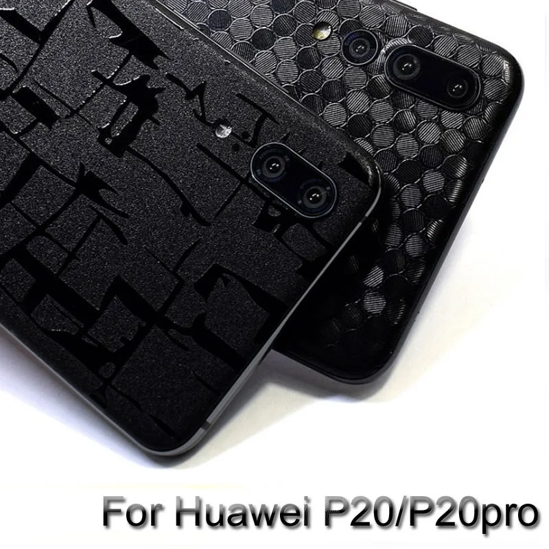 3D Matte Protective Phone Sticker Honeycomb Grain Wrap SkinsBack Membrane Paste Film for Huawei P20/P20pro Stone optional |