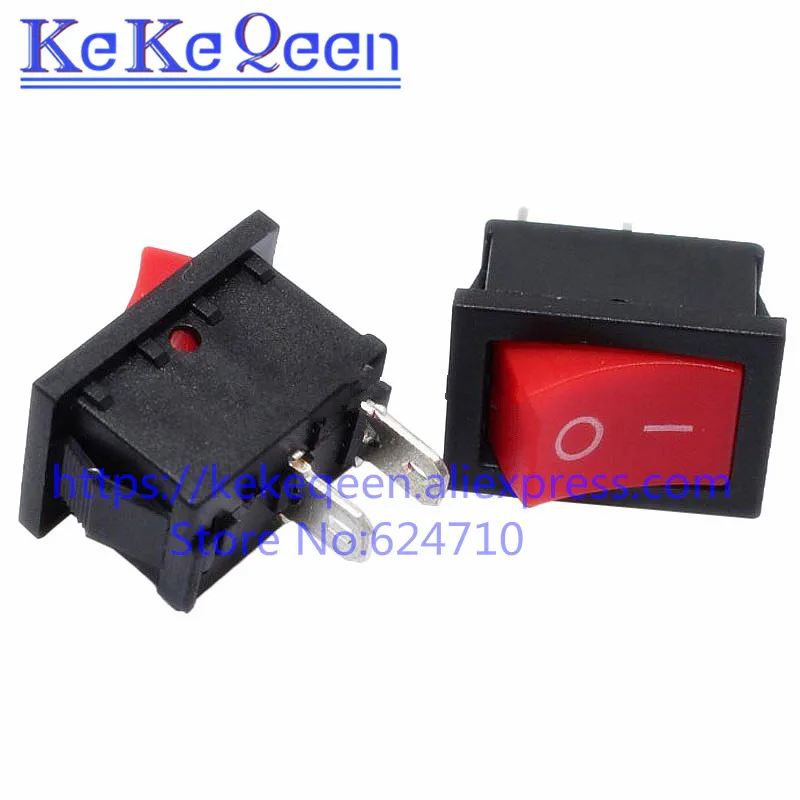 

10 шт./лот корабль KCD1-101 15x21 мм Тип переключателя KCD1 красный 2Pin 6A/250V ON-OFF 15*21