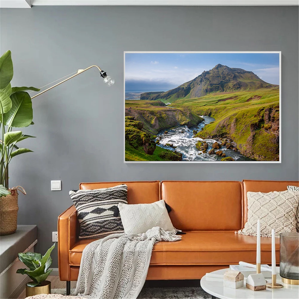 Холст искусство зеленый современный дом декоративные настенные картины для