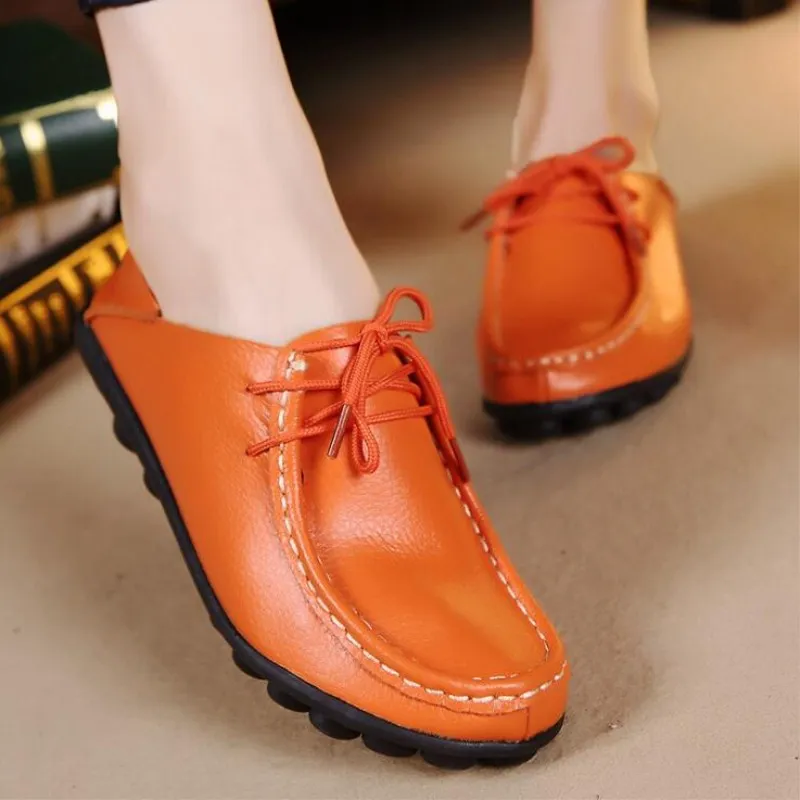 Новинка весна-осень 2019 кожаные туфли для мам среднего возраста Лидер продаж