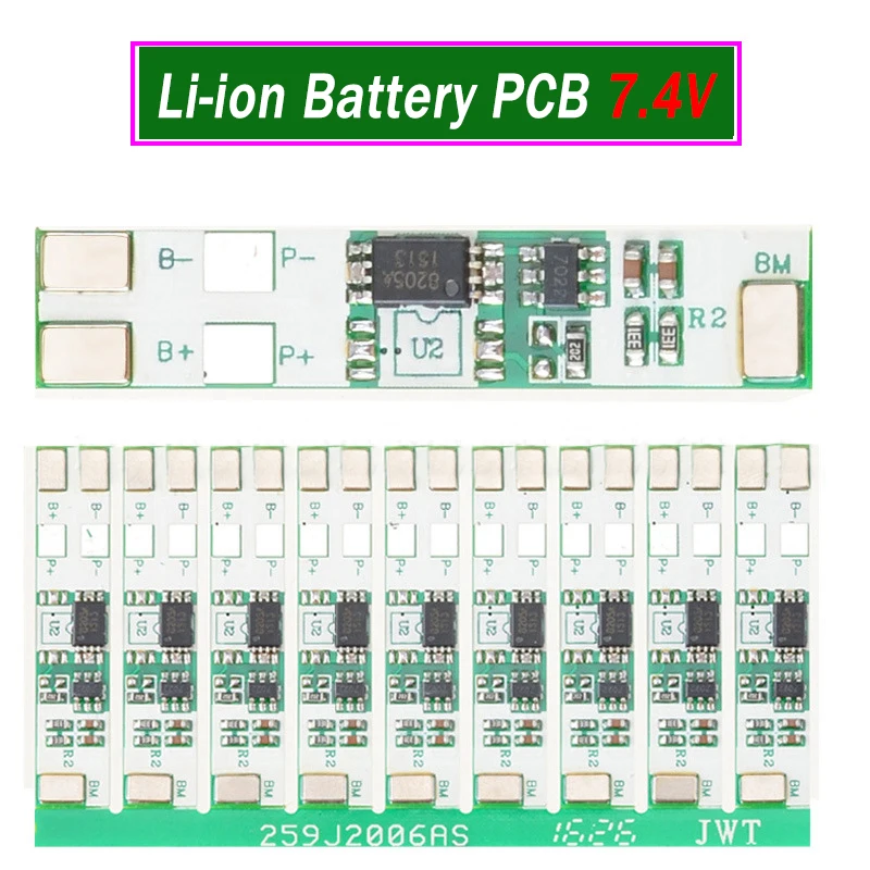Плата защиты от перегрузки по току 10x7 4 В печатная плата PCM для перезаряжаемого