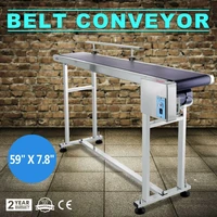 110v auto power slider bed pvc belt electric conveyor stainless 250w