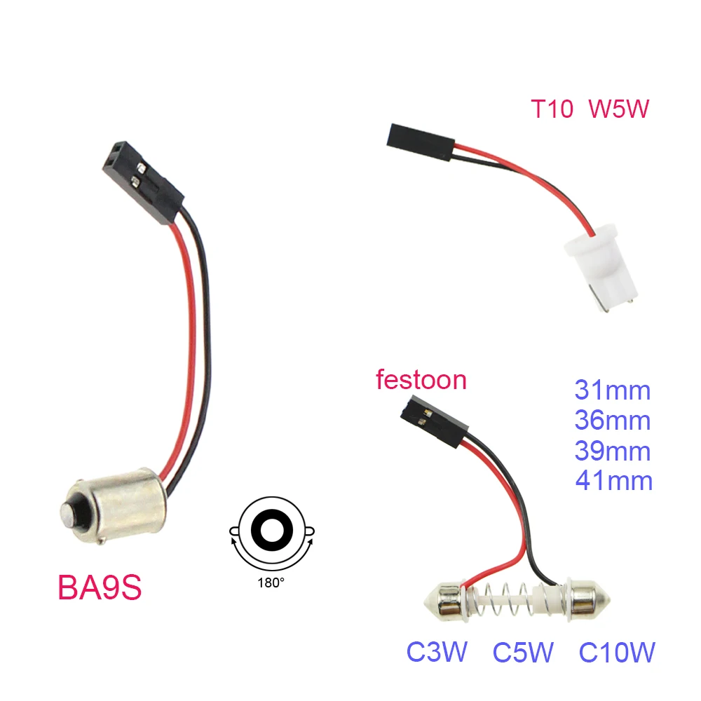 KEIN 2 шт. T10 w5w C3W C5W C10W BA9S T4W festoon COB светодиодный автомобильный Лампочка Авто