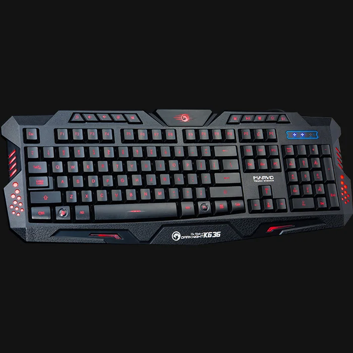 MARVO K636 игровая клавиатура 3 цвета подсветка Механическая USB Проводная