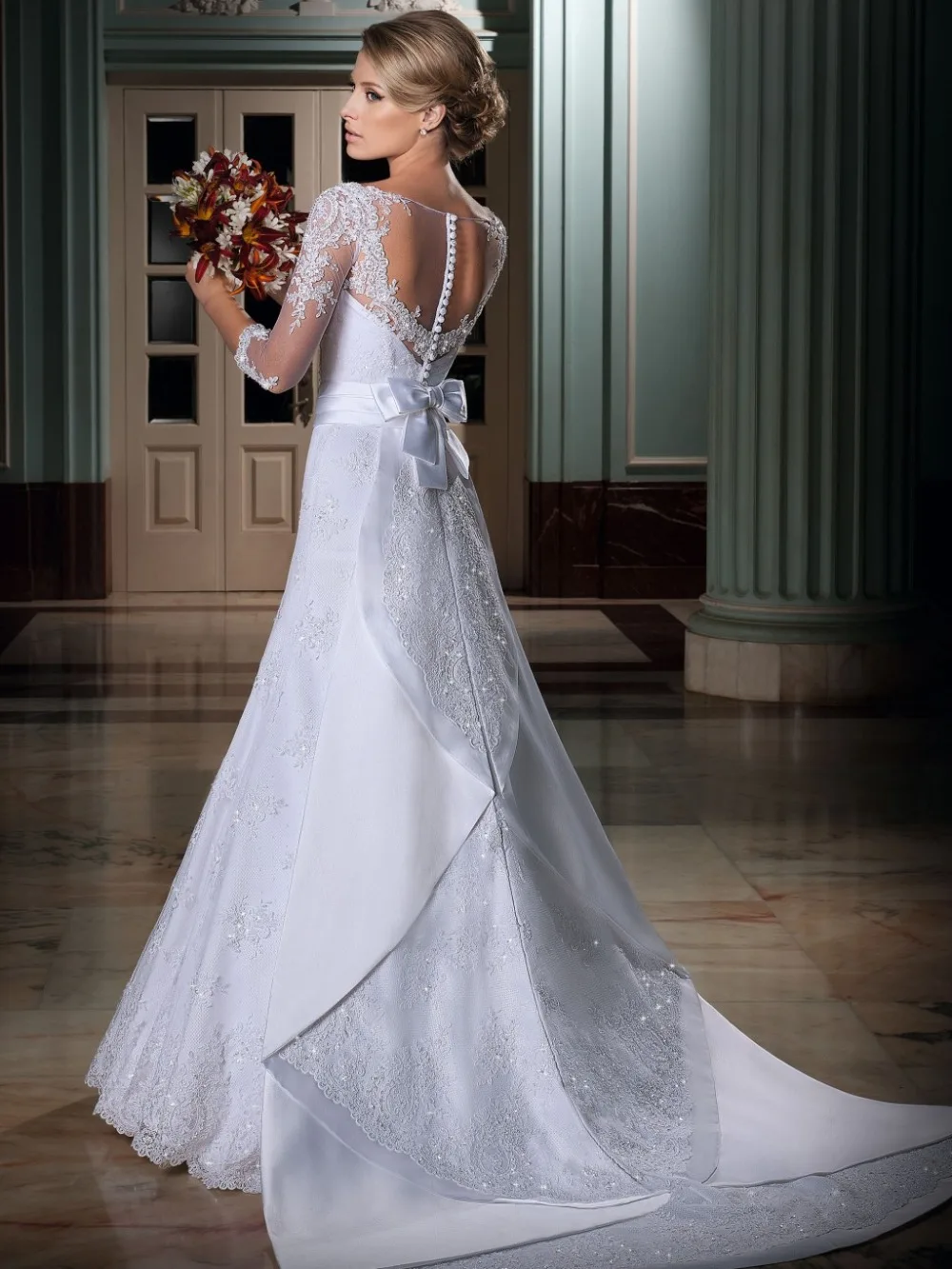 На заказ vestido de noiva без бретелек с курткой casamento съемный шлейф и пояс Модные