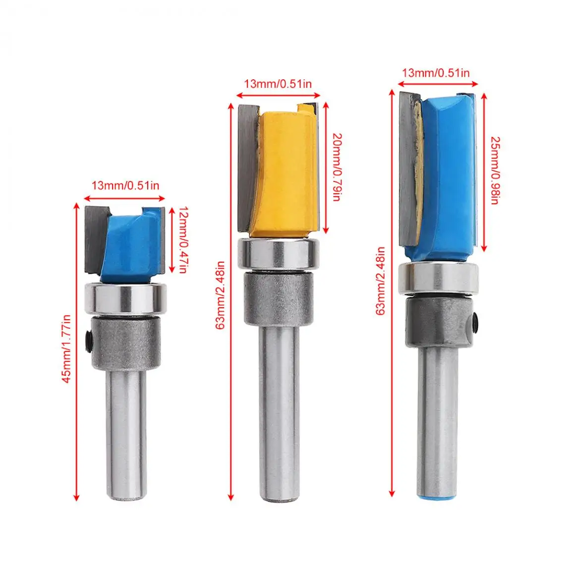 Milling Cutter 3pcs/lot Profiling Tool 1 / 4 Handle Straight Boring Slotting Engraving Machine &amp Accessories | Инструменты
