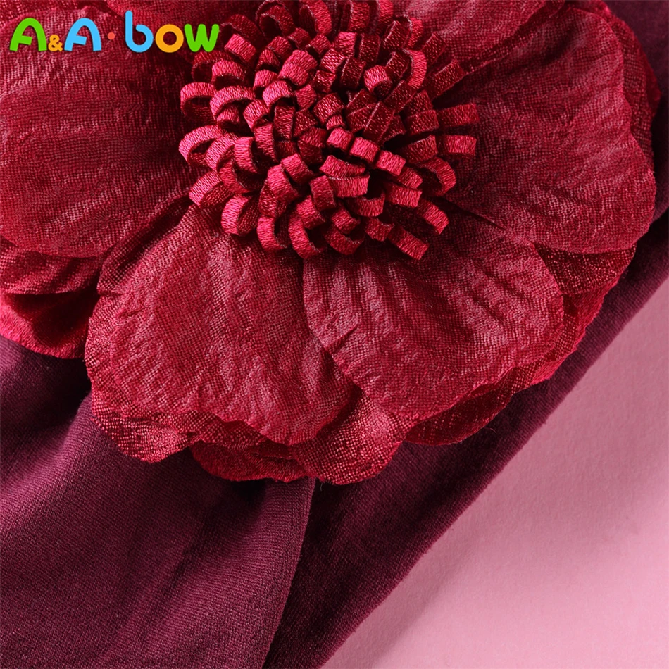 Diadema de nailon con estampado Floral para beb&eacute;, turbante el&aacute;stico suave, para la cabeza diadema, calentador, 8 unids/lote-4