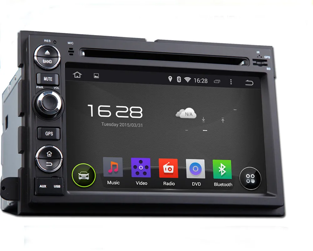 Quad Core 2 дин 7 &quotAndroid 5.1 dvd-плеер Автомобиля для Ford Fusion Проводник F150 Край Экспедиции С