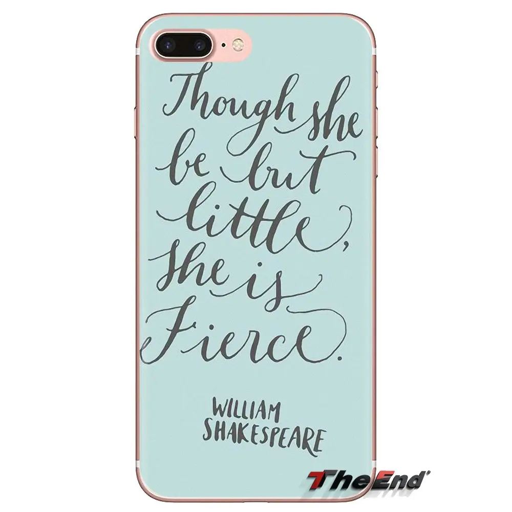 TPU Case Though She Be Little Is Shakespeare For Huawei G7 G8 P7 P8 P9 P10 P20 P30 Lite Mini Pro P Smart Plus 2017 2018 2019 |