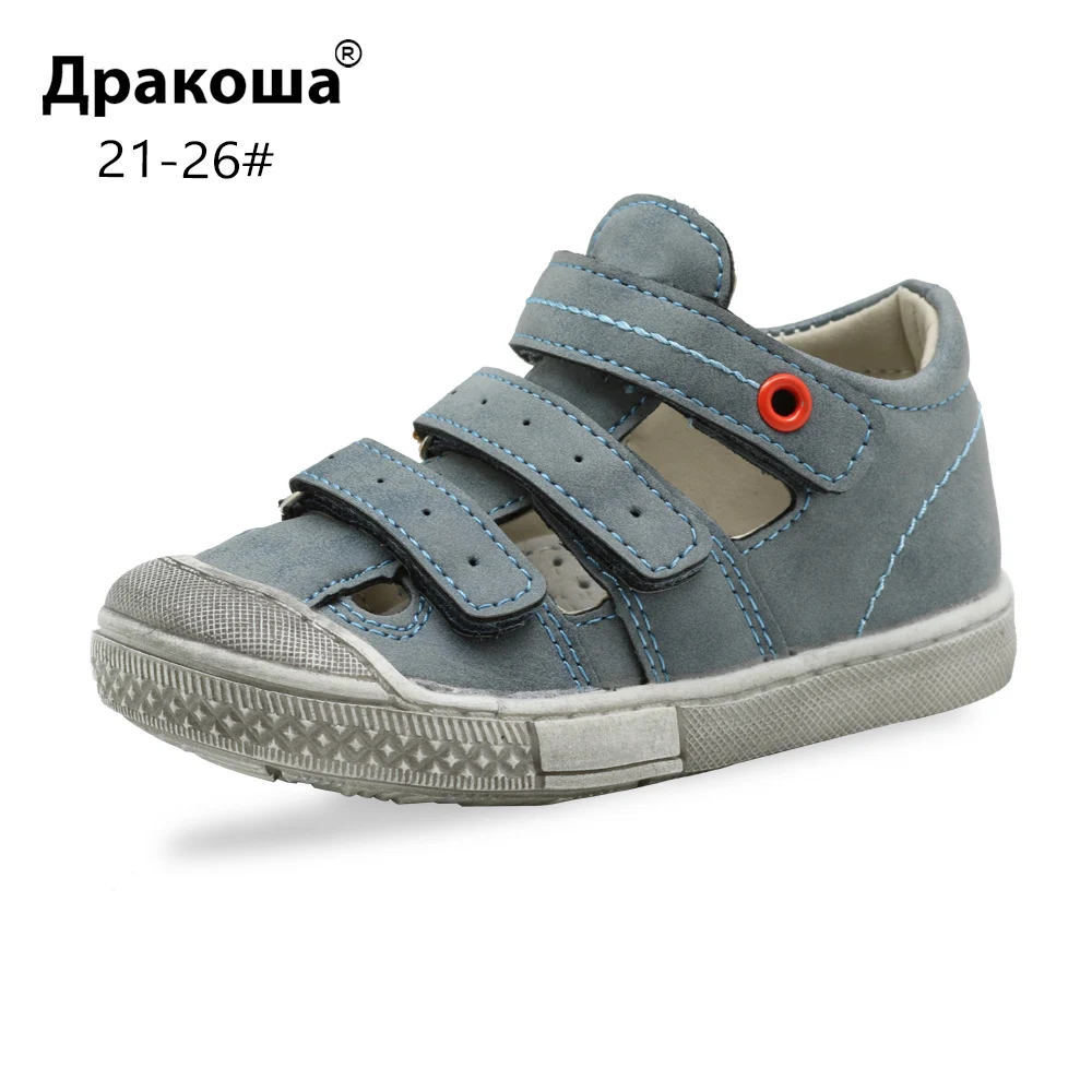 Apakowa Baby Boy's Summer Sandals Toddler Boys Outdoor Sports Closed Toe Casual Shoes Kids Lightweight Beach 21-26 | Детская одежда