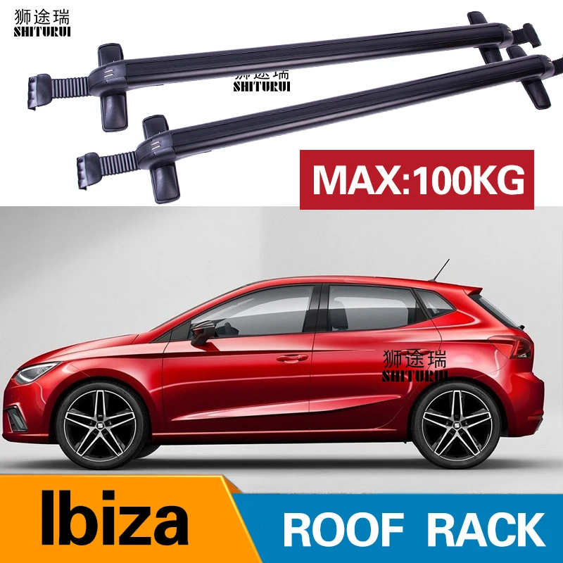 

2 шт. кровельные решетки для SEAT Ibiza (Mk. V), 5-dr хэтчбек 2017 2019 2018 алюминиевый сплав поперечные рельсы багажник на крышу