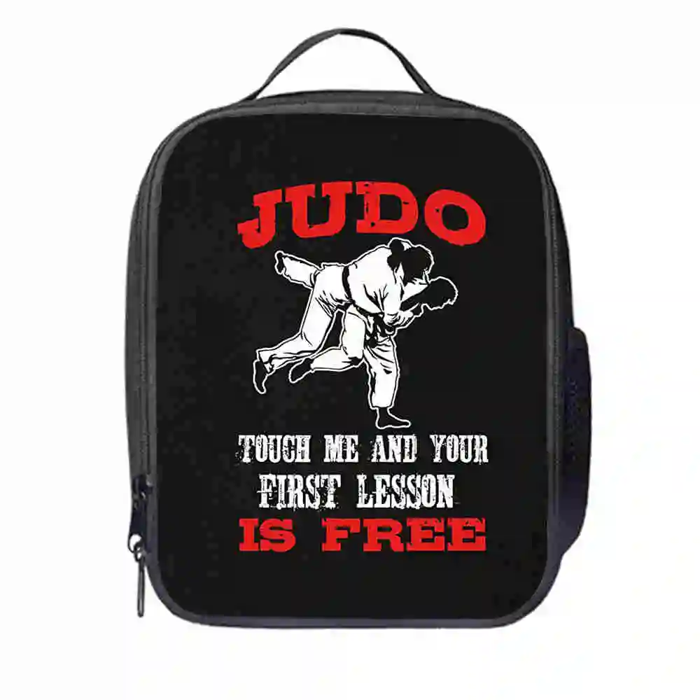 Judo сумка для ланча по индивидуальному заказу тхэквондо карате для женщин и мужчин, подростков, мальчиков и девочек, детский школьный изолированный охладитель, сумка-тоут - Цвет: LB16