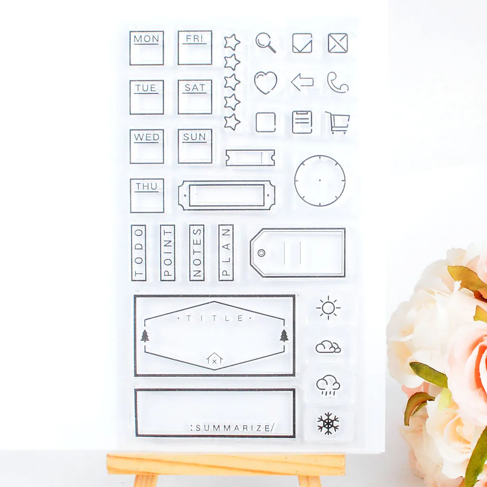 DECORA 1PCS Gift Spanish Letter Silicone Transparent Clear Stamp DIY Scrapbooking Christmas Decoration Supplies | Канцтовары для