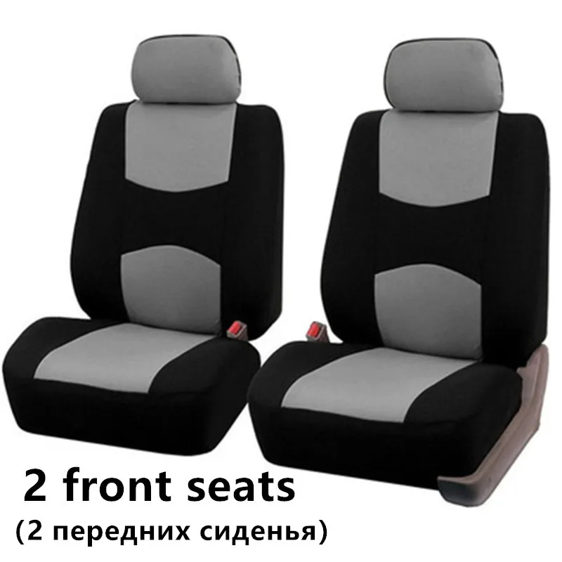 2 front seat B Style Универсальные чехлы для сидений автомобилей, тканевые Чехлы для автомобилей, подходят для ford focus 2 peugeot 206 kia rio 3 VAZ 2114 lada - Название цвета: 2 front seat B Style