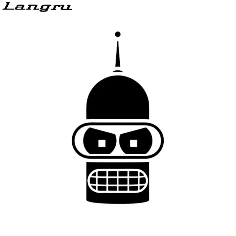 

Langru новый дизайн, изгибающаяся лицевая мультяшная модная наклейка для стайлинга автомобиля, виниловая фотография
