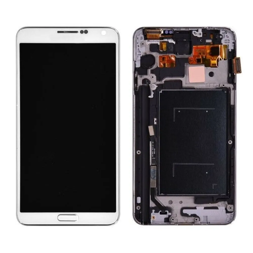 N9005 ЖК для SAMSUNG Note 3 ЖК сенсорный экран дигитайзер Запасные части N9005 дисплей для Galaxy note 3 ЖК рамка кнопка