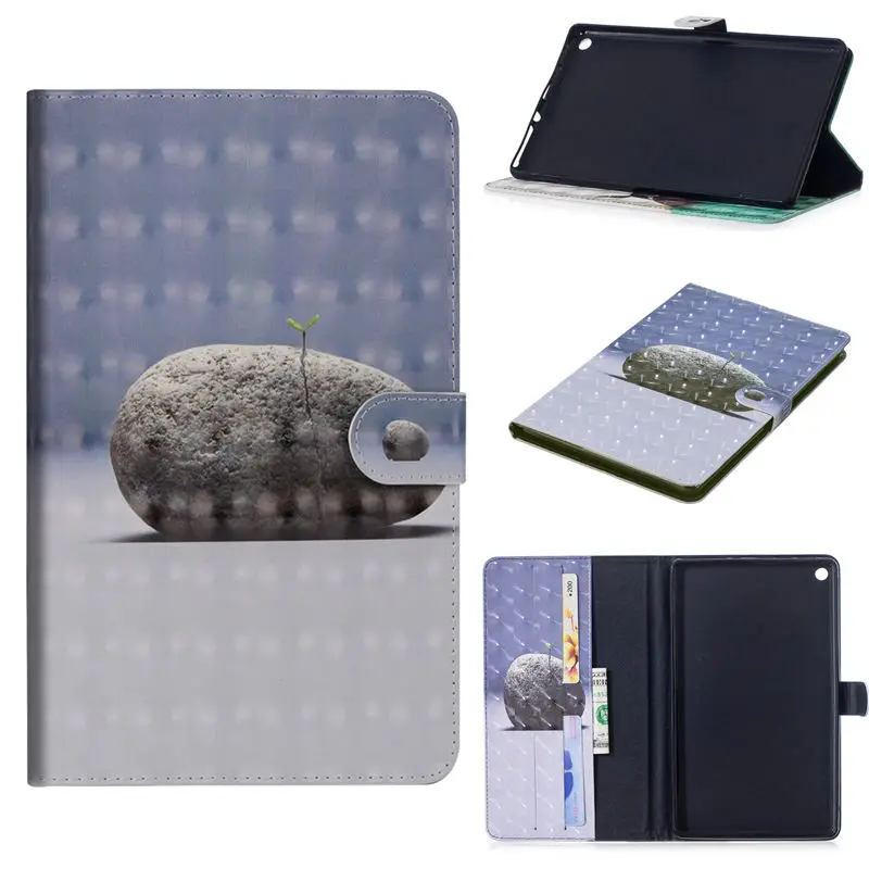 Чехол для huawei MediaPad T3 8,", KOB-L09, чехол для KOB-W09, чехол для планшета, 3D рисунок с животными из мультфильма, откидная подставка, Чехол+ пленка+ ручка
