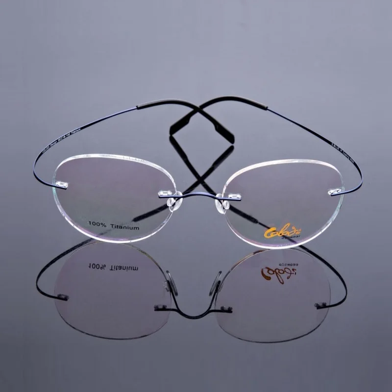 Супер-Эластичный Ультра-светильник без оправы титановая оправа для очков