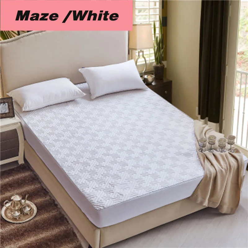 Maze white Хлопок все включено чехол Съемная Молния анти-клещи матрас кровать мягкий стеганый кровать матрас покрытие Нескользящая пыль мягкий коврик - Цвет: Maze white