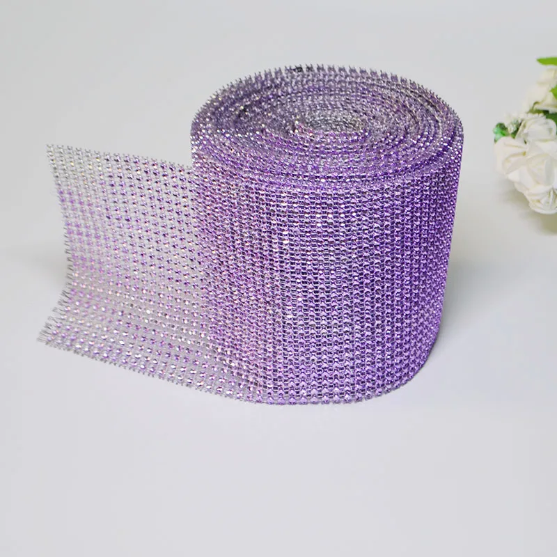 24rows10yards Алмазная сетка горный хрусталь цепочка свадебное украшение блестящая