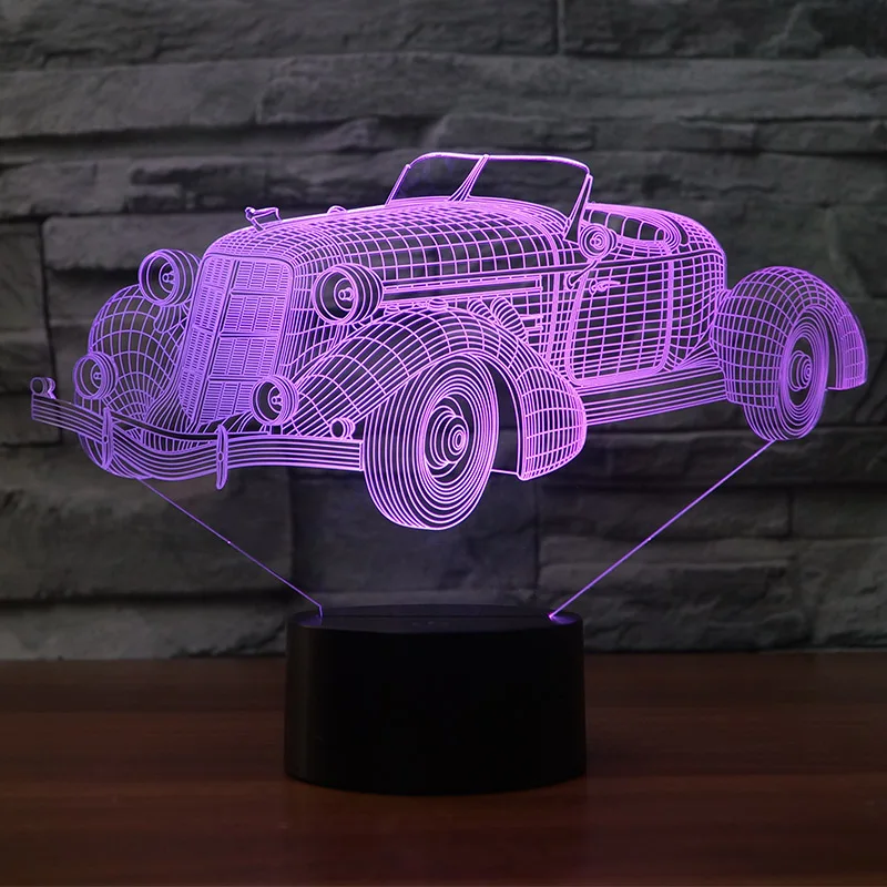 3D auburn speedster дизайн автомобиля Красочный ночник 7 цветов сенсорный переключатель Поддержка USB для детей и взрослых
