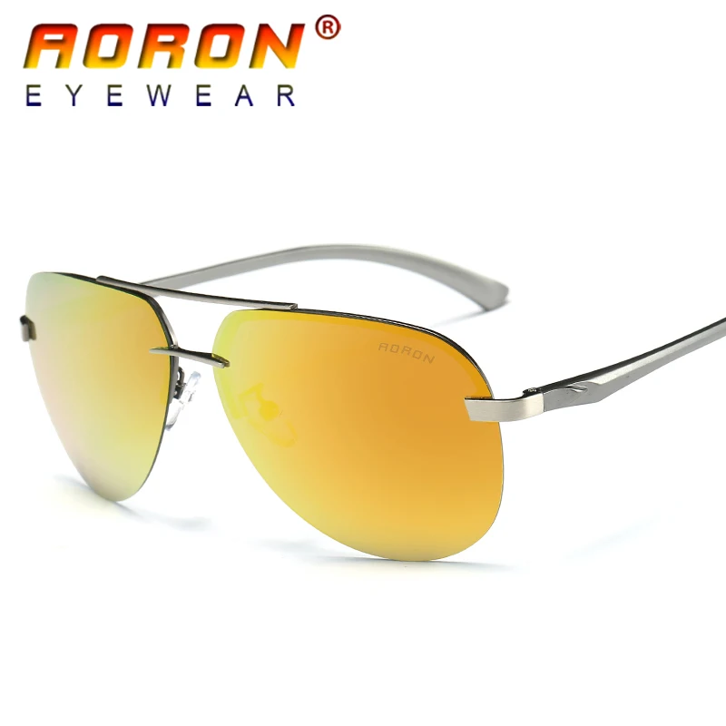 gray frame orange Aoron, брендовые, дизайнерские, для вождения, поляризационные солнцезащитные очки, очки, для уменьшения бликов, классические, солнцезащитные очки, зеркальные очки, A143, для мужчин/женщин - Цвет линз: gray frame orange