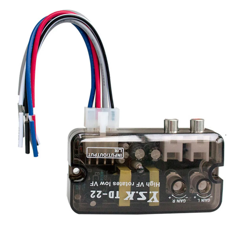 Автомобильный аудио конвертер 12 В RCA стерео высокая до низкая Регулируемая