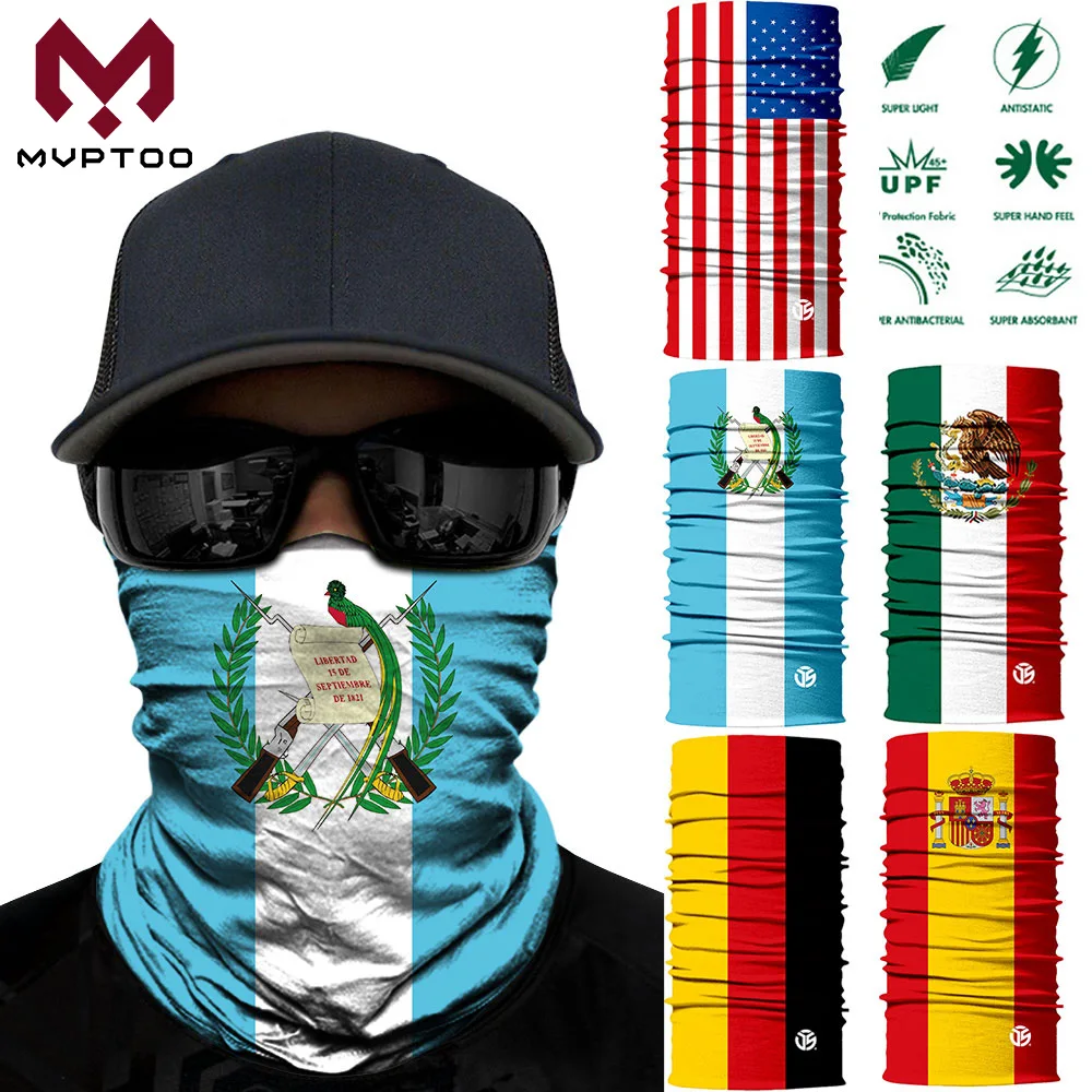 3D бесшовная мотоциклетная маска для лица Национальный флаг бандана шеи Gaiter