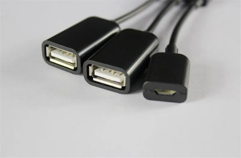 100 шт./лот * 3 в 1 микро usb OTG концентратор кабель разъем сплиттер порта USB зарядное