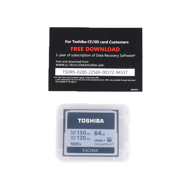 Toshiba 64 gb cf card professional compact flash высокая скорость 1000x150 mb/s udma7 1000x для камеры camcorderadn vidieo |