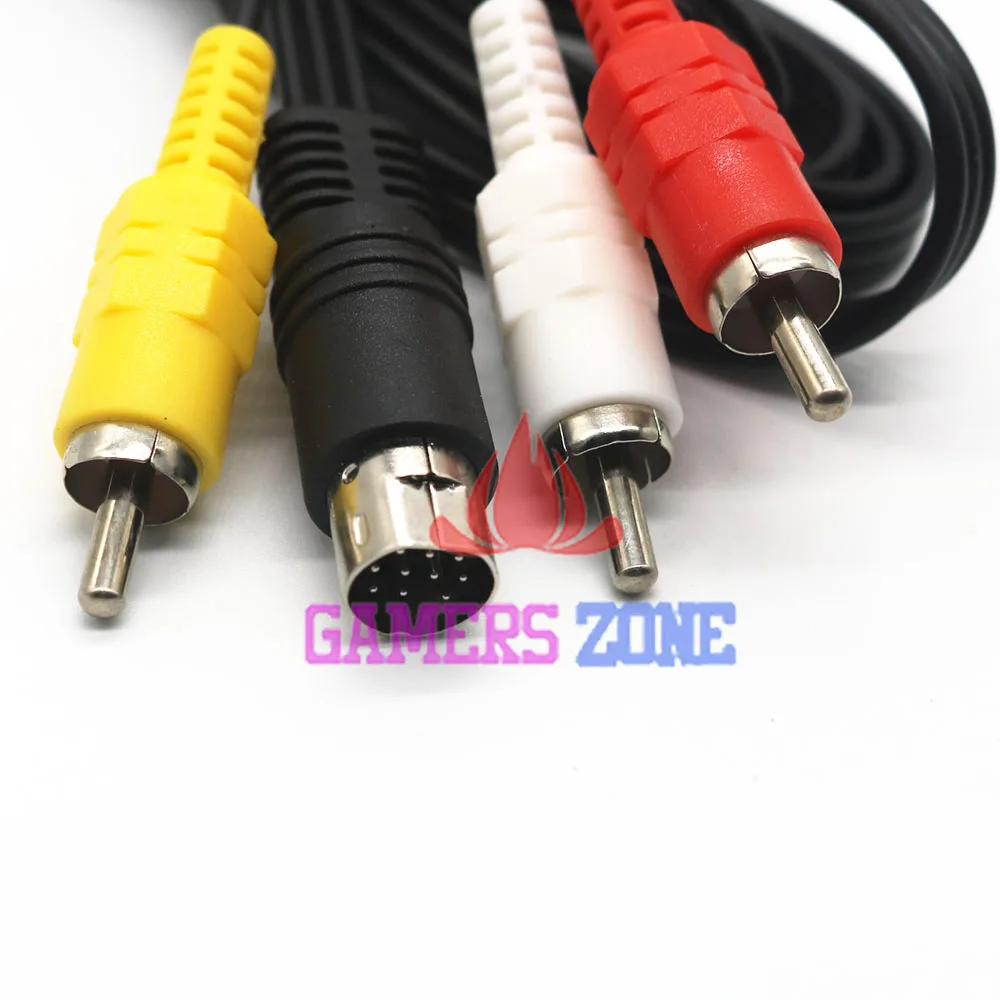 10 шт. никелированный AV RCA аудио видео кабель ТВ Ведущий для SEGA SATURN консоли евро