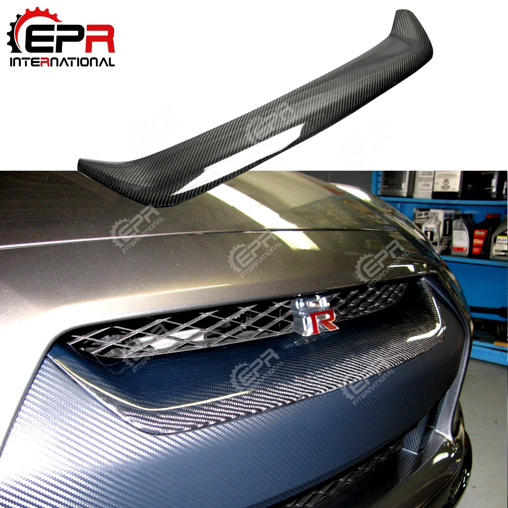 

Car-styling For Nissan R35 GTR Carbon Fiber OEM Front Grille Glossy Carbon Bumper Grill Mesh Trim Tuning Body Kit For GTR R35