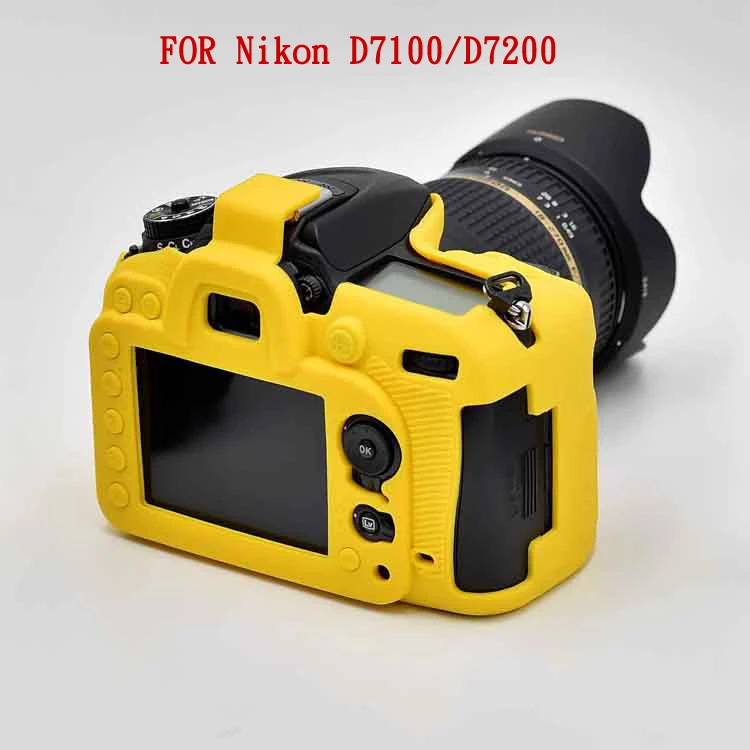 D7100 D7200 Yellow Силиконовые Резиновые мешки съемный защитный Камера s Крышка корпуса для Nikon D750 D7100 D5500 D5600 D850 D7200 Камера чехол - Цвет: D7100 D7200 Yellow