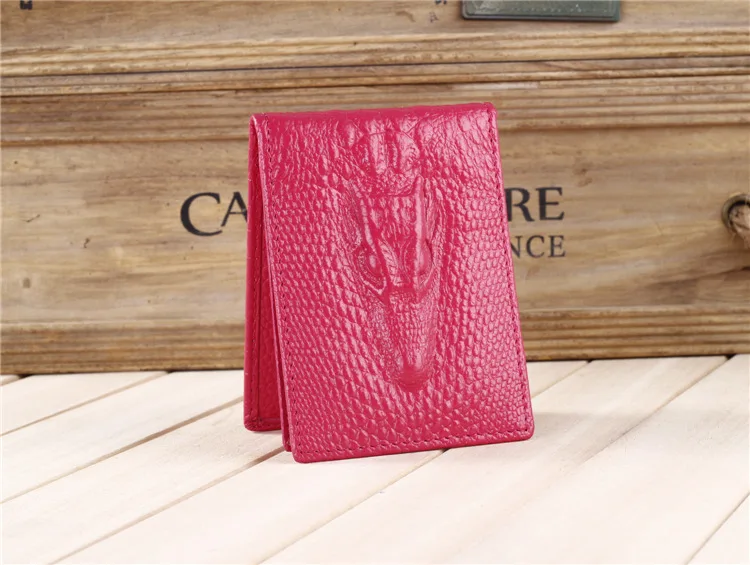 Держатель для кредитных карт из натуральной кожи с текстурой под кожу аллигатора