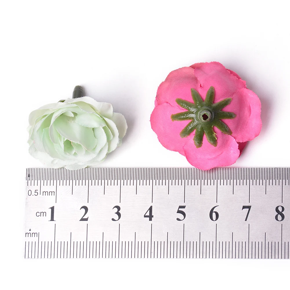 10 шт. 3 см мини Шелковая Роза искусственная Цветочная головка для свадьбы