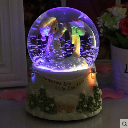 Вращающаяся Музыкальная шкатулка Хрустальный шар снежинка | Дом и сад