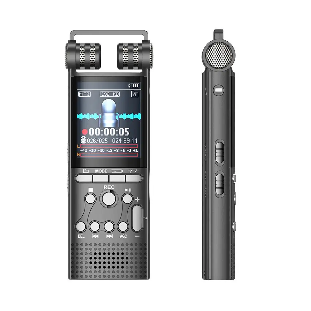 Серый 8 ГБ Профессиональный Регистраторы Zero Шум голос снижение Запись Hifi Mp3 HiFi Звук качество воспроизведения челнока 7,30 - Цвет: Серый