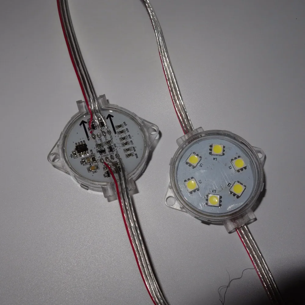Холодный белый цвет адресуемый 40 мм Диаметр WS2811 DC12V пиксельный модуль с