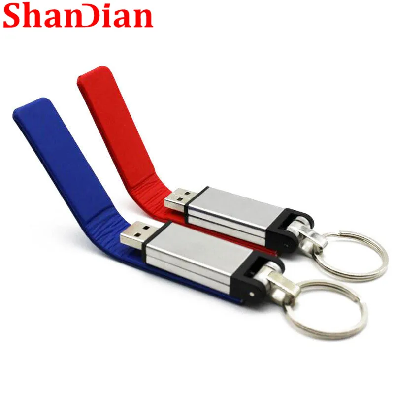 Флэш карта памяти SHANDIAN рекламная leather флэш usb 32 ГБ 16 8 4 Гб креативный модный