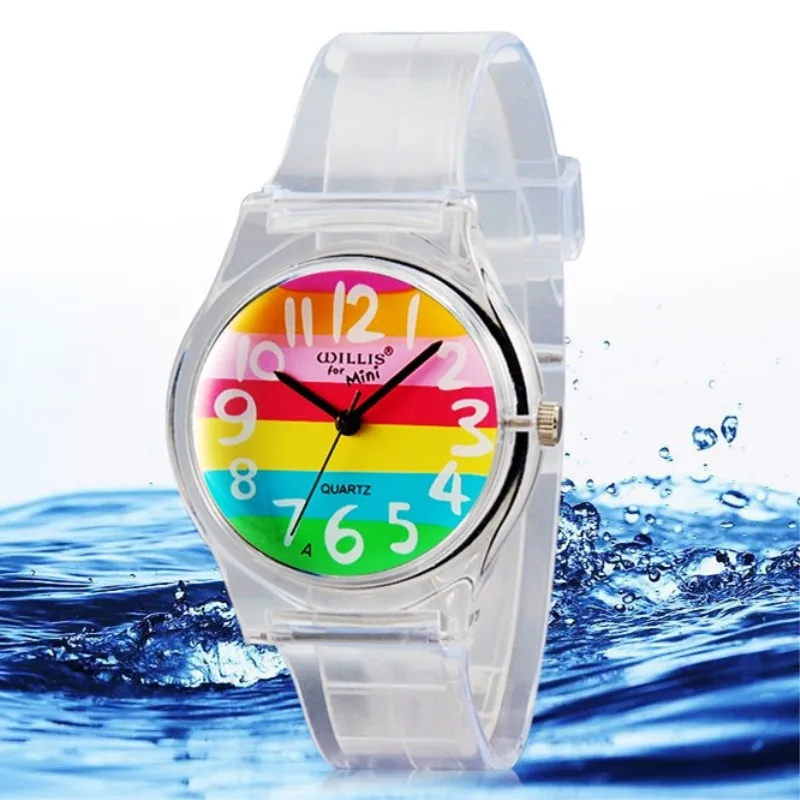 Willis Брендовые Часы для женщин водонепроницаемые кварцевые часы из смолы Модные