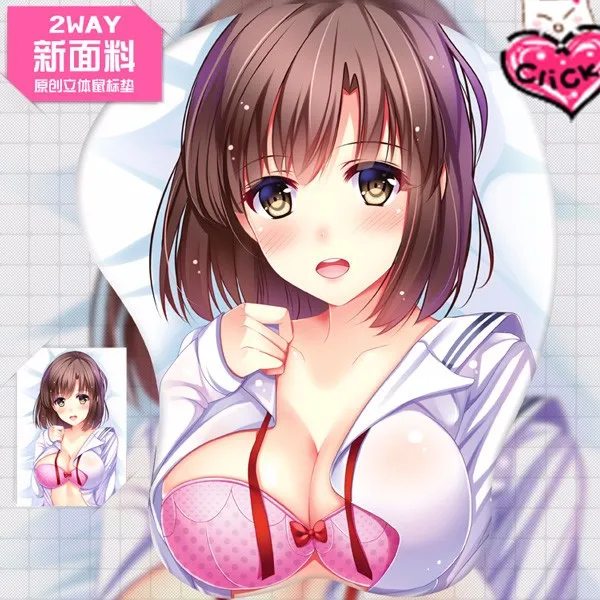"Saenai Heroine no Sodatekata" katou Megumi аниме 3D Oppai коврик для мыши с подушечкой для запястья