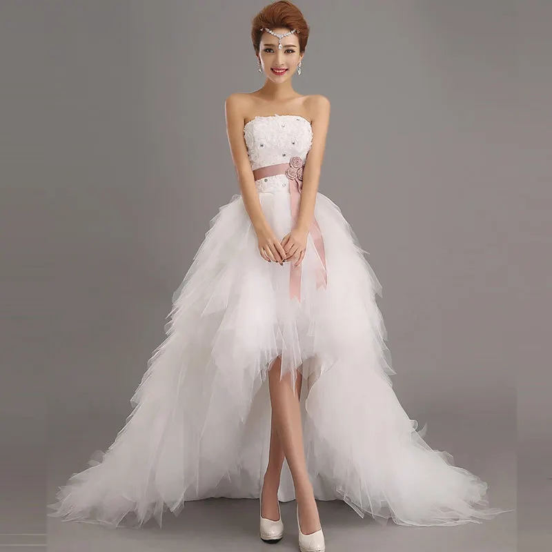 Женское свадебное платье принцессы официальное с коротким шлейфом 2-28 Вт 2016 |