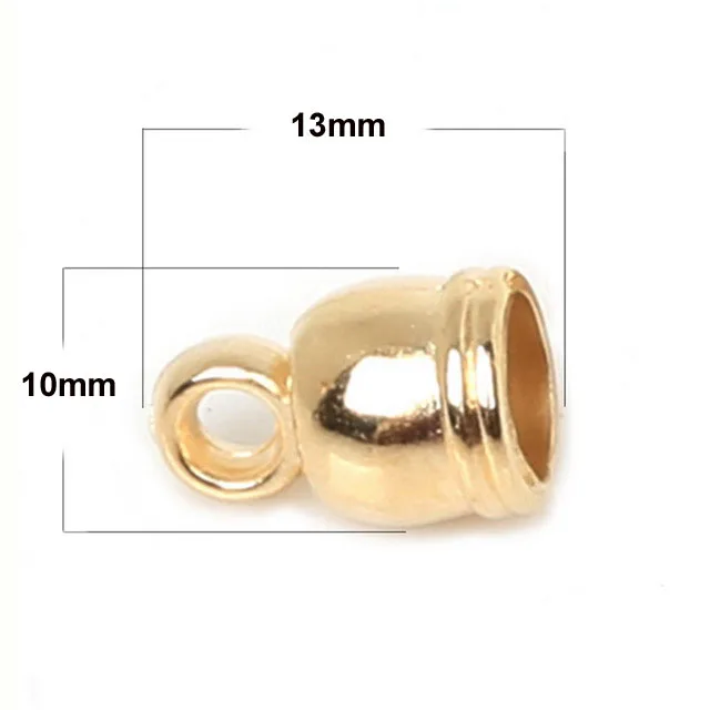 Gold Diameter 10mm Колпачок с кисточками, топ с кисточками, наконечник из сплава, концевой колпачок для изготовления модных украшений, ручная работа, кисточки AlinaCraft - Цвет: Gold Diameter 10mm
