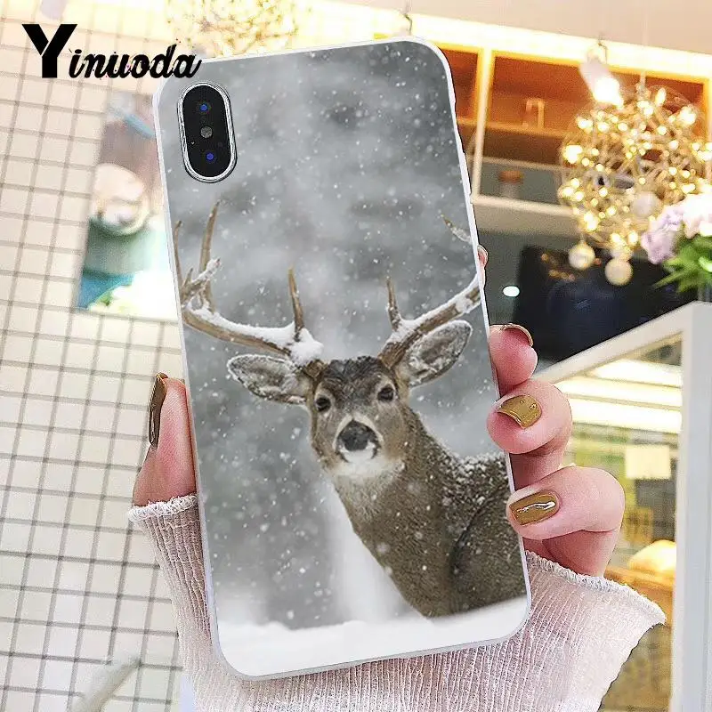 Yinuoda Снежный Олень зимний лес Новинка чехол для телефона Fundas для iPhone X XS MAX 6 6S 7 7plus 8 8Plus 5 5S XR 10 Чехол - Цвет: A9