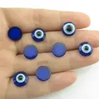 100 шт. 10 мм круглый кабошон, свободные синие акриловые бусины с плоским основанием, подвески для ожерелий, Ювелирная фурнитура