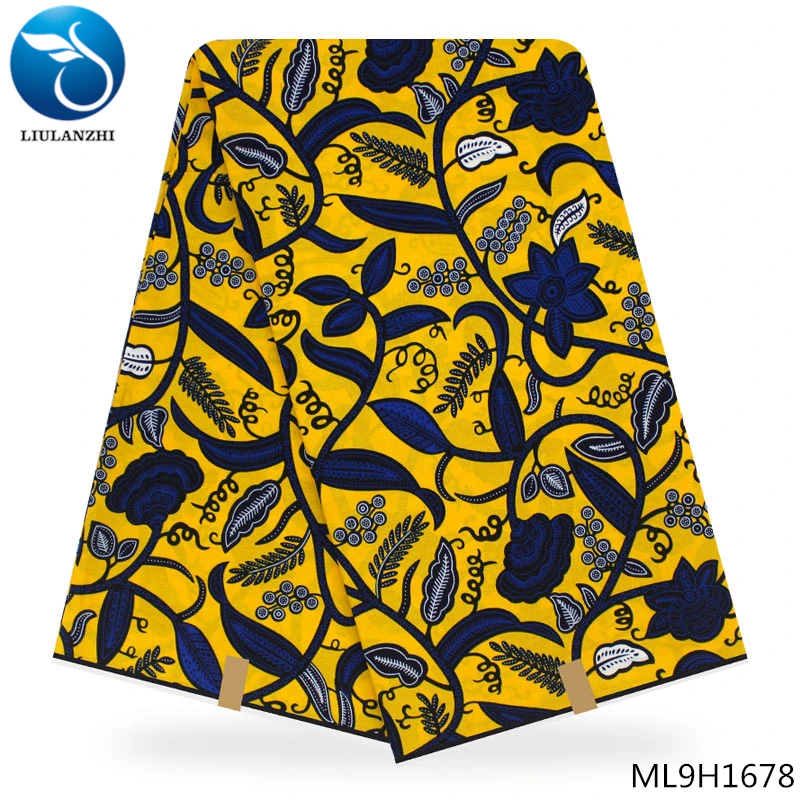 ML9H1678 LIULANZHI guangzhou восковая печатная ткань настоящий голландский воск ткань хлопок для африканской одежды ML9H1676-1687 - Цвет: ML9H1678
