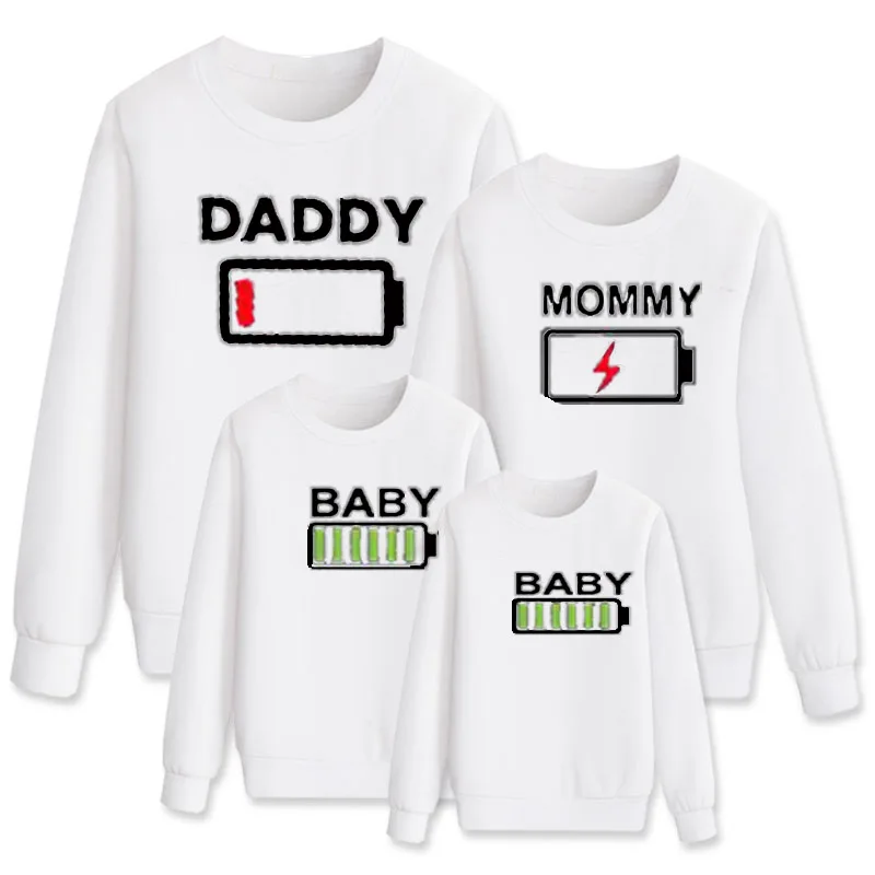 Long sleeve white Осенняя Одинаковая одежда для семьи, одежда для мамы и дочки, футболка для папы и сына, футболка с длинными рукавами и принтом, креативная футболка для всей семьи - Цвет: Long sleeve white
